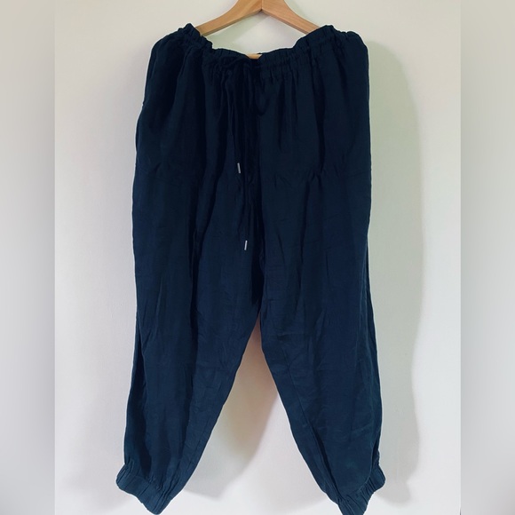 Rafaella Black Linen drawstring Jogger 3x - Picture 4 of 4